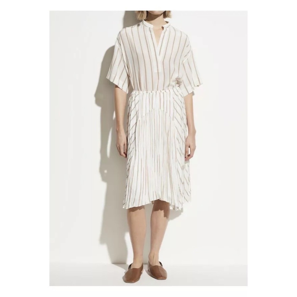 NWT Vince silky stripe panel skirt